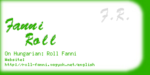 fanni roll business card